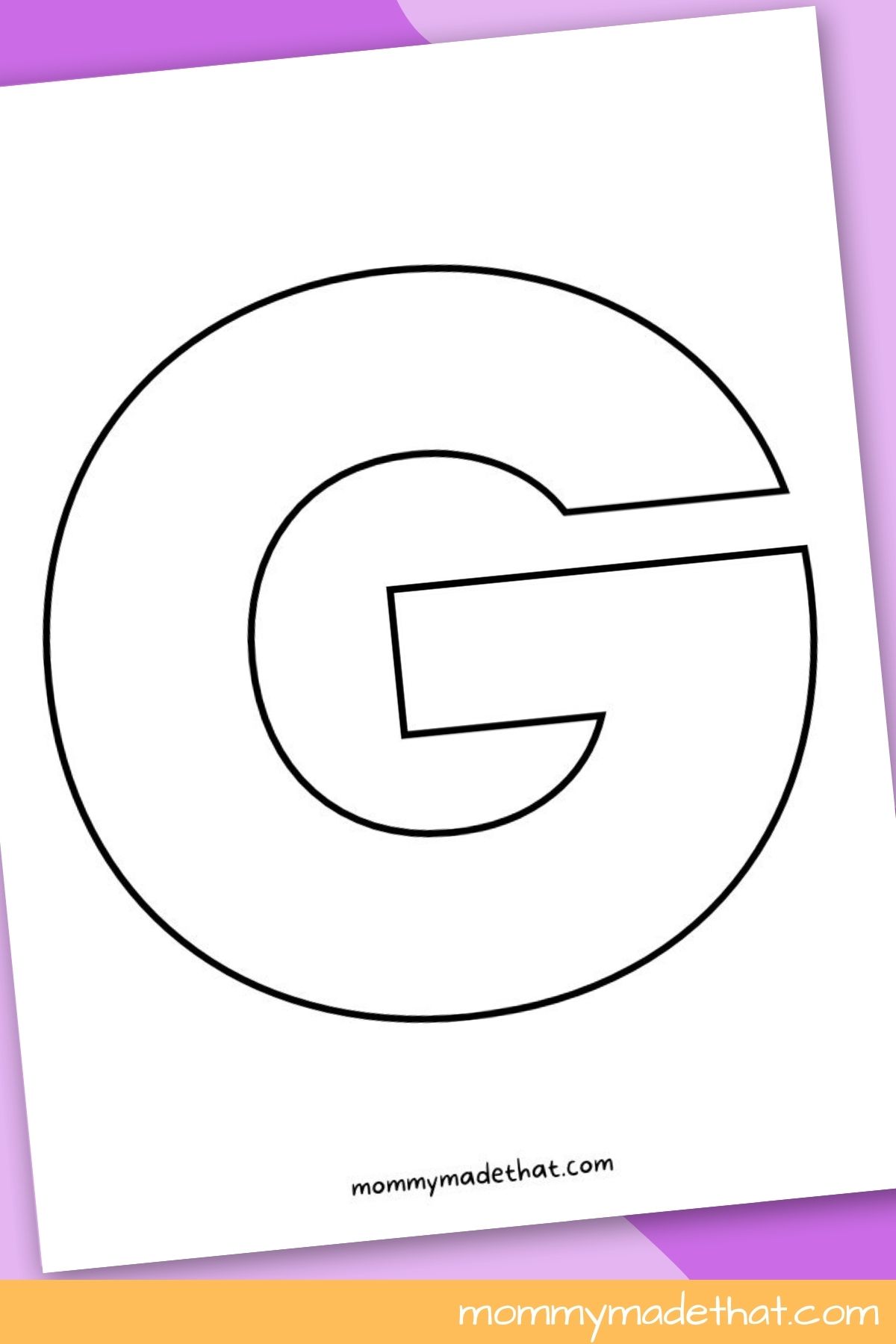 printable letter G uppercase