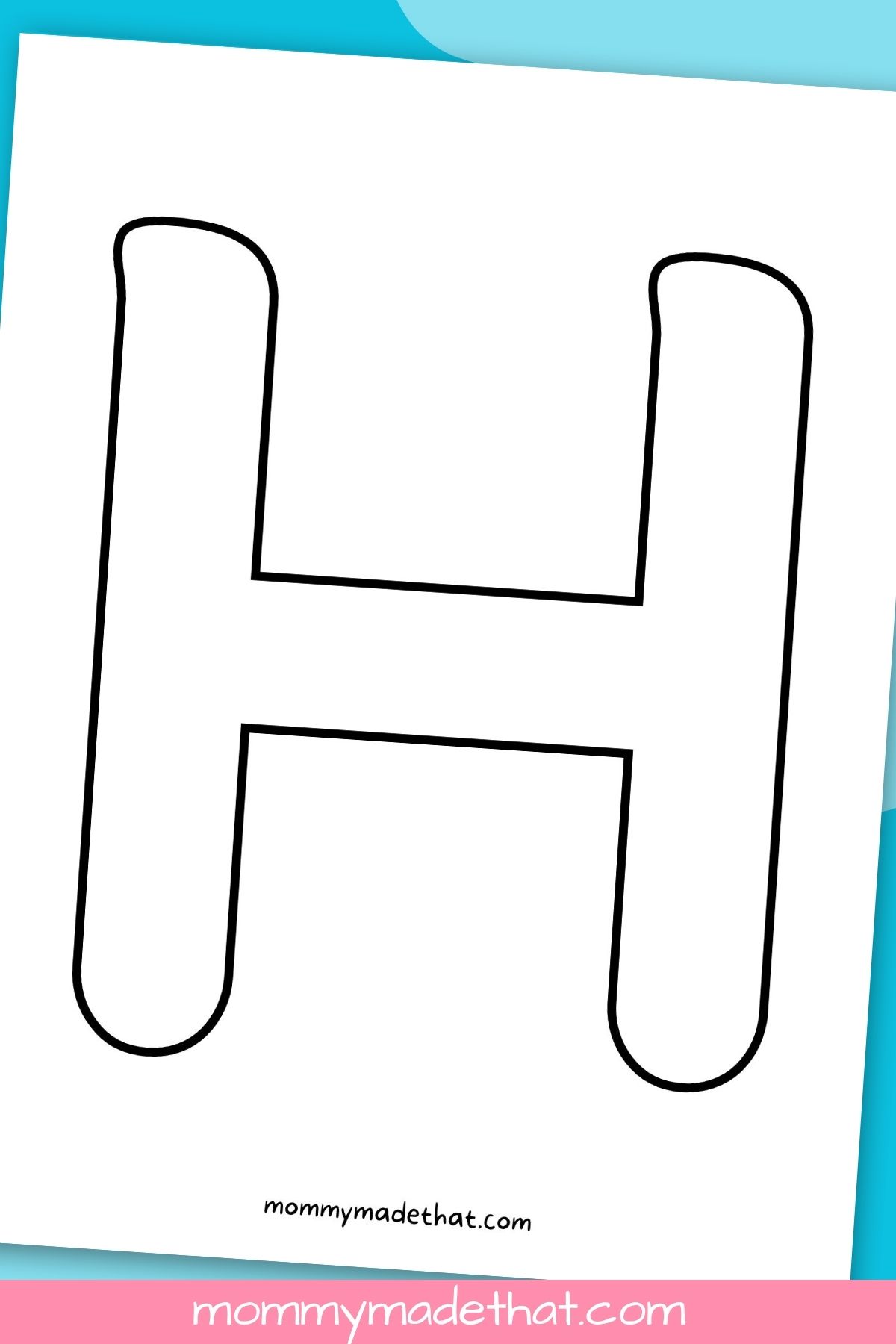 Big letter H to print out