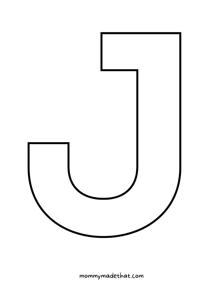 letter J outline