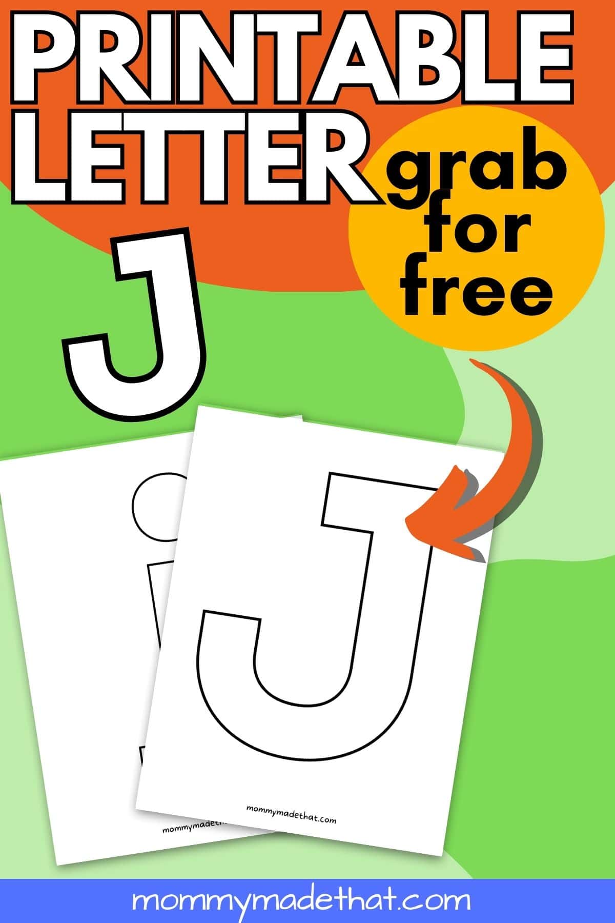 letter J printable for kids crafts and alphabet activities