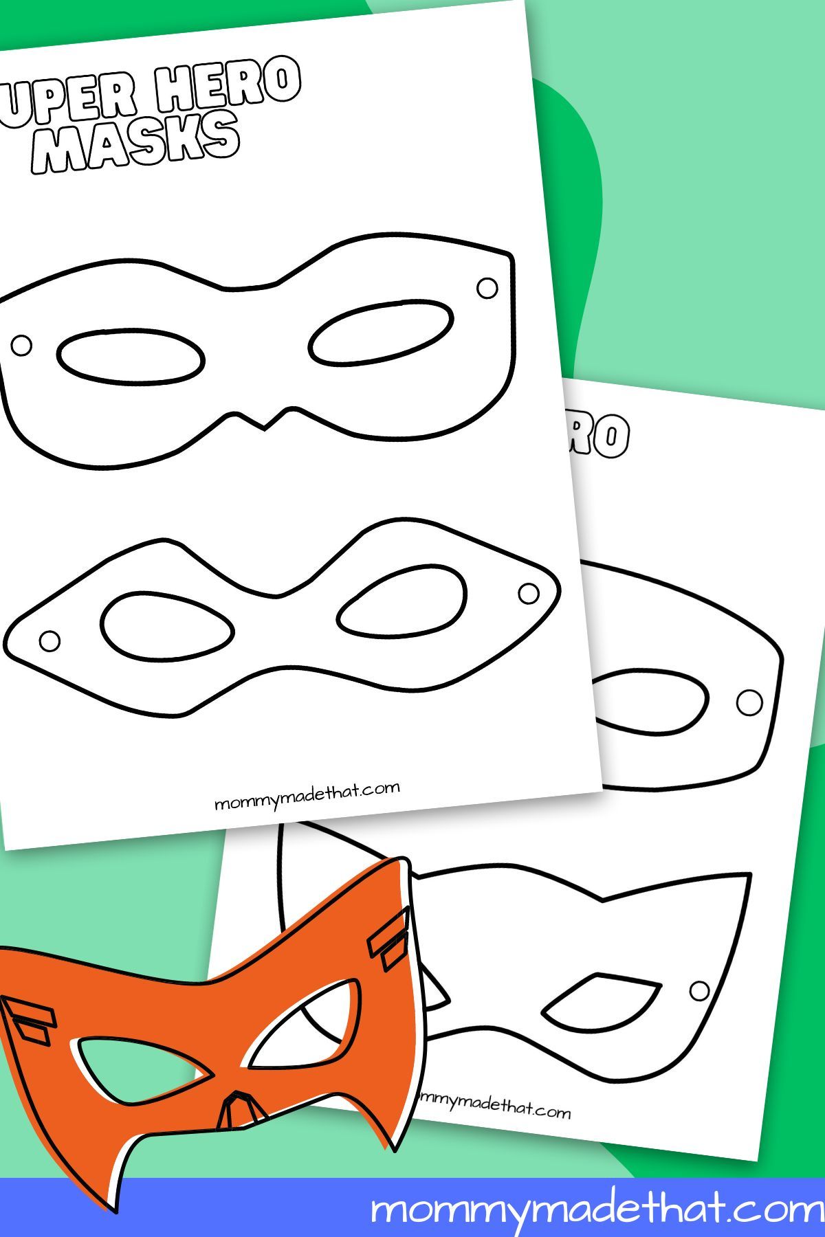 printable superhero masks