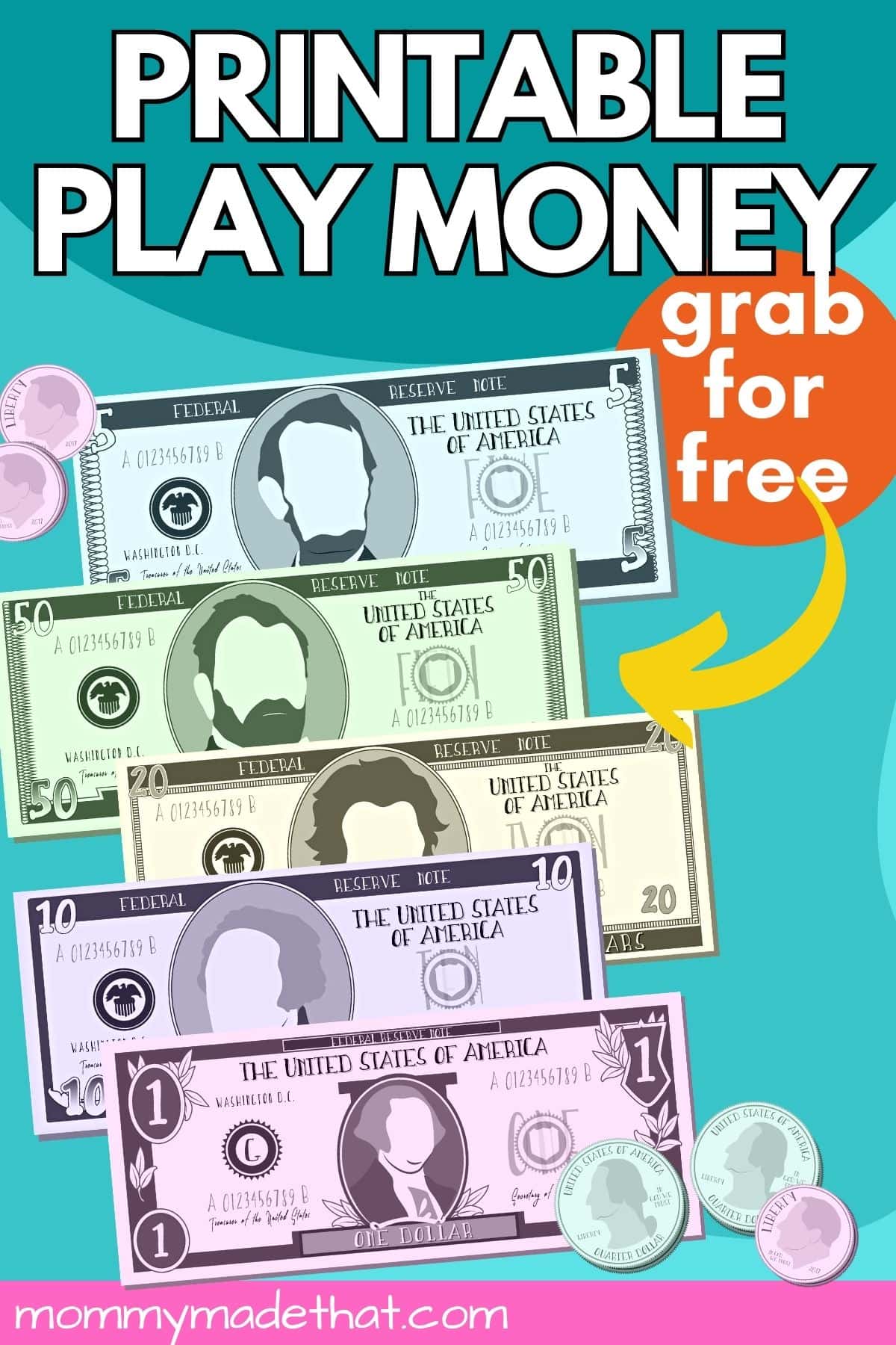 free printable play money