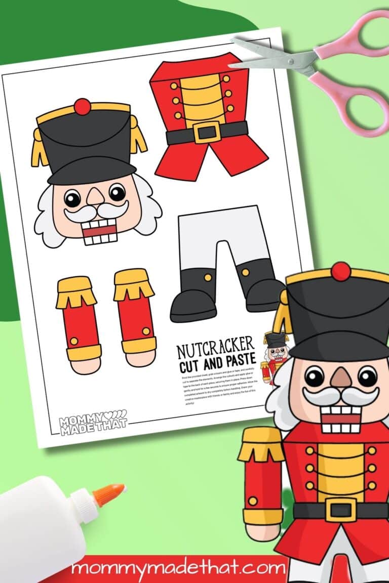 Printable Nut Cracker Cut & Paste Craft