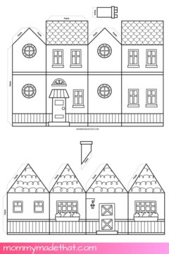 Paper House Templates Lots Of Cute Free Printables Printable Paper House Template 6 240x360