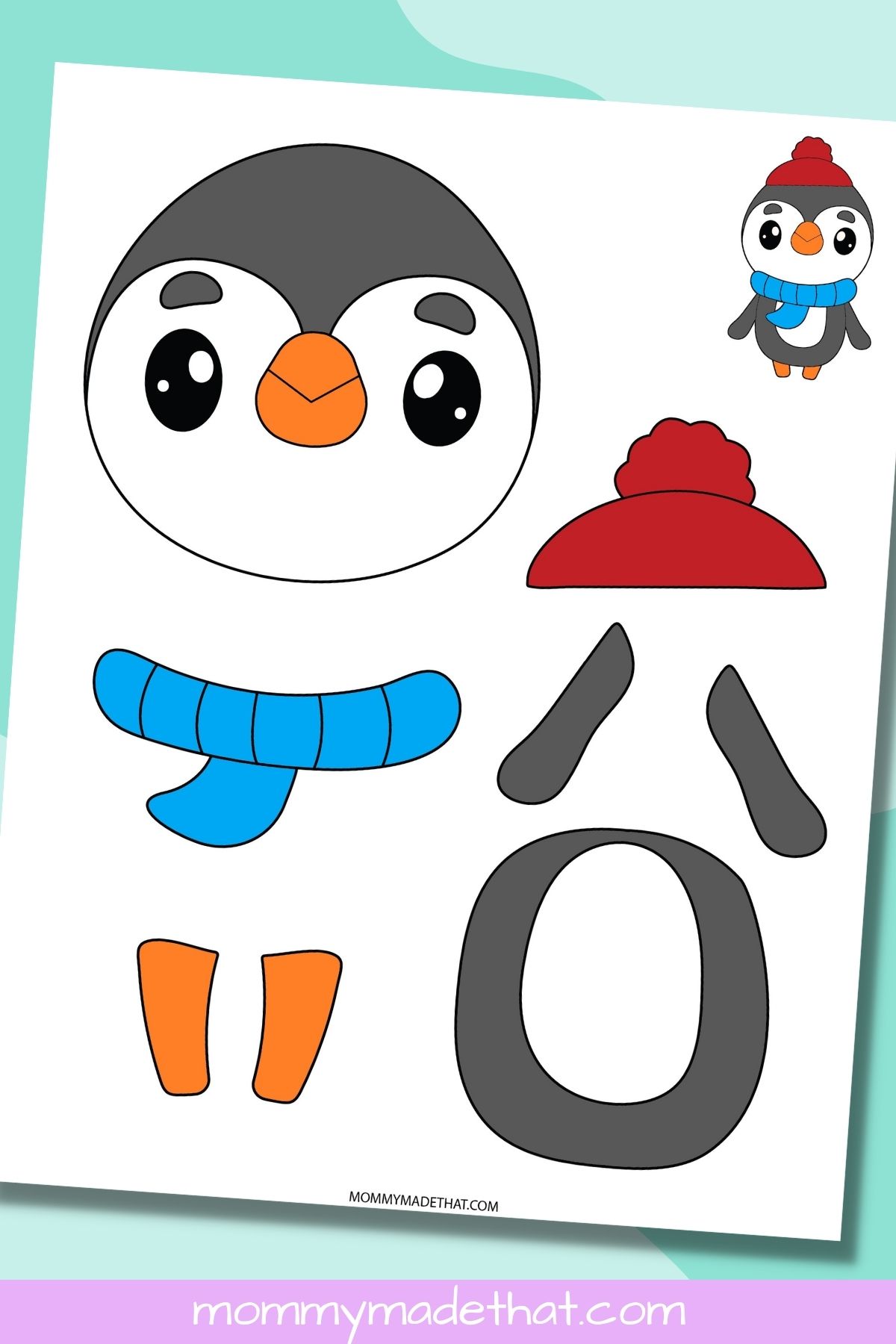 free printable penguin craft