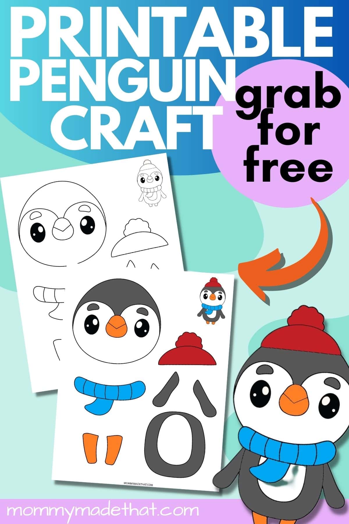free printable penguin craft