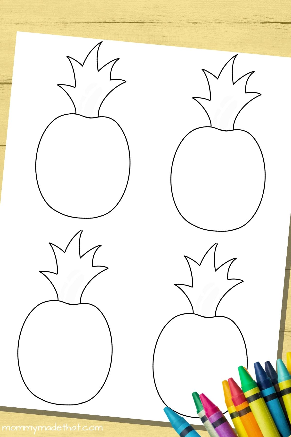 Printable Pineapple Template