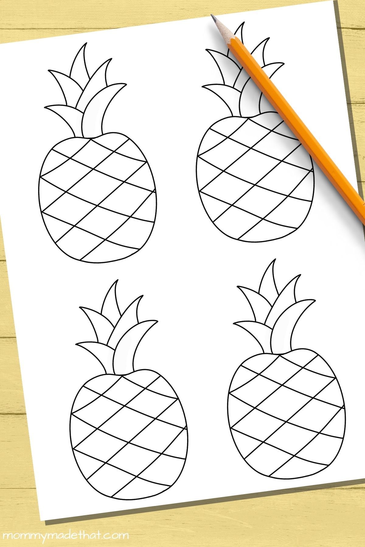 printable pineapple template