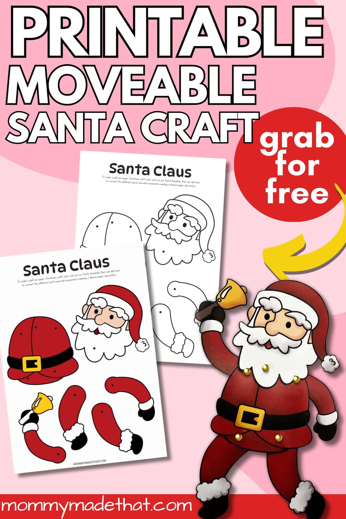 Free printable Santa craft.