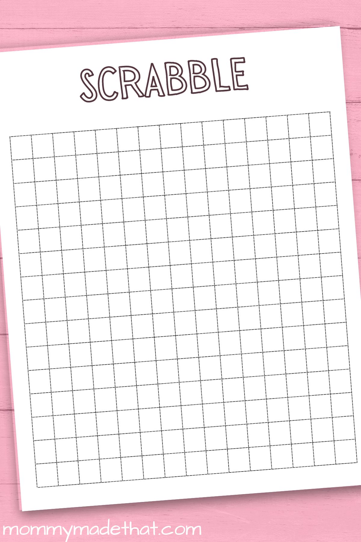 blank scrabble board template