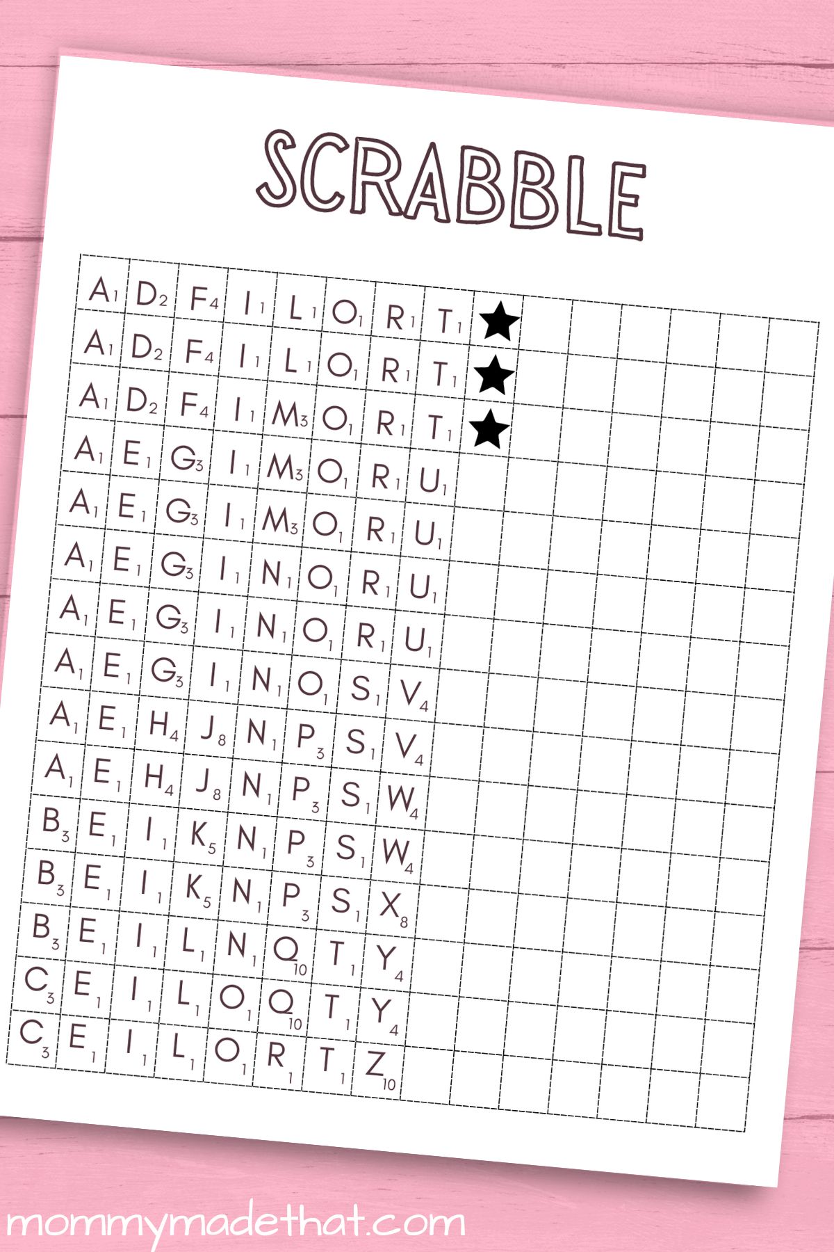 printable scrabble letters