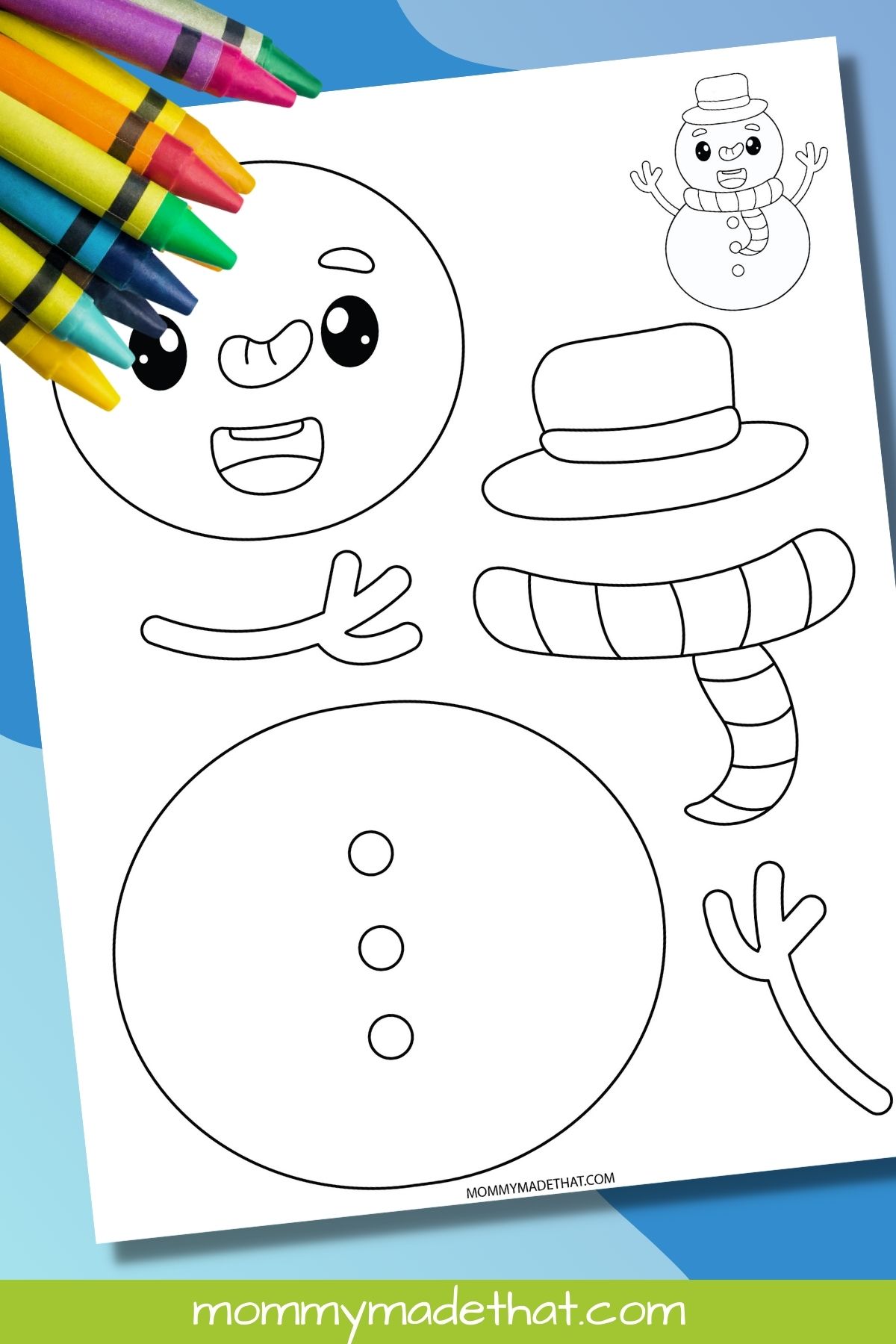 printable snowman craft build a snowman