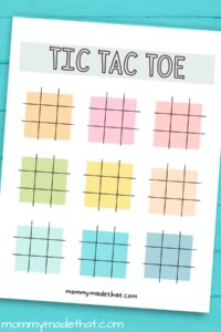 Printable Tic Tac Toe Boards (Free printable templates!)