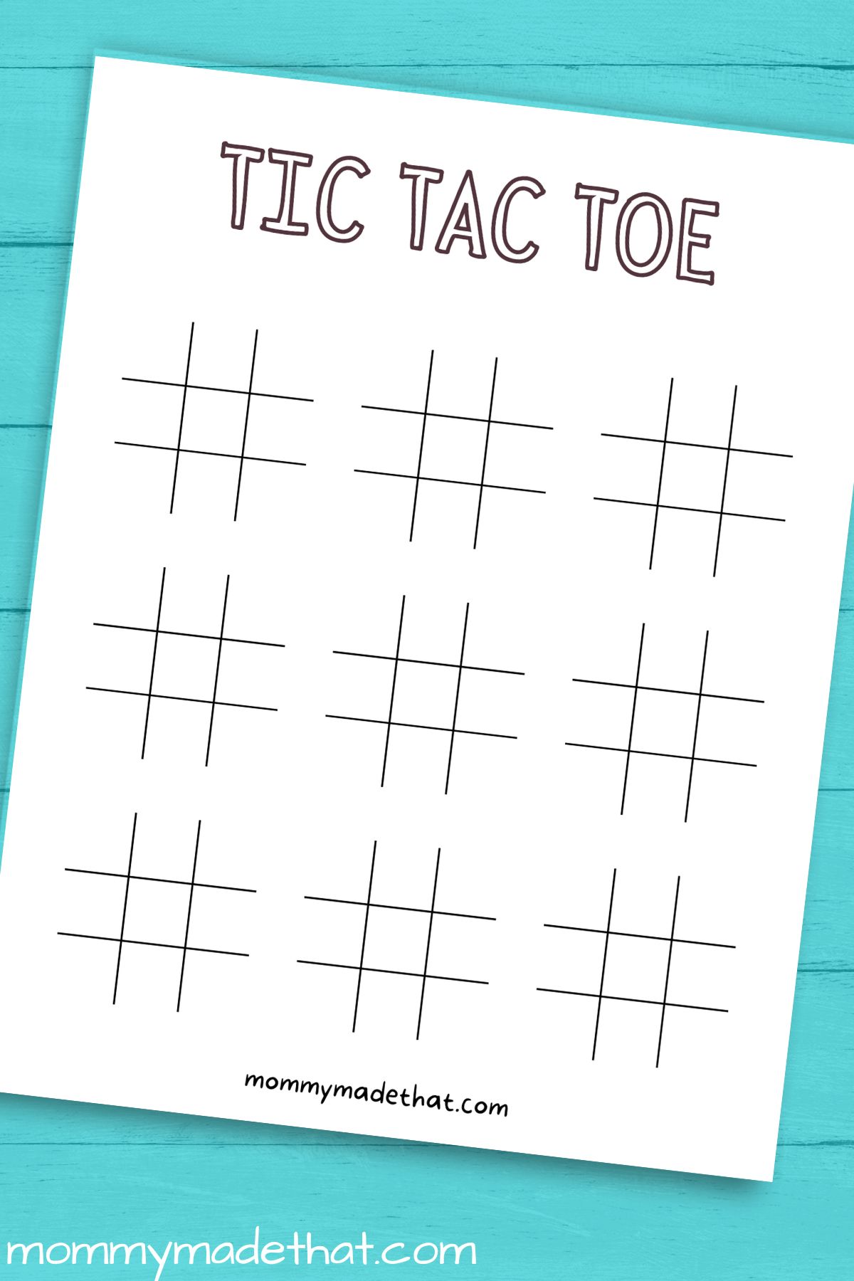 printable tic tac toe