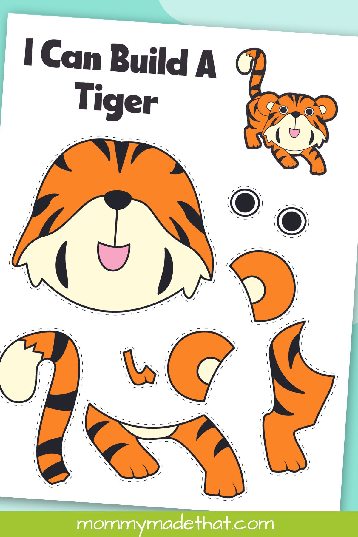 printable tiger craft
