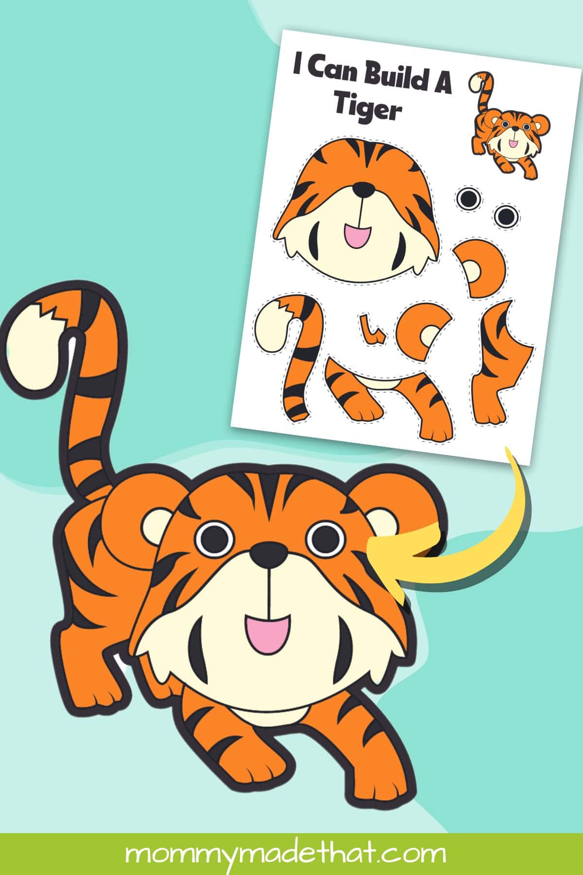 build a tiger printable craft