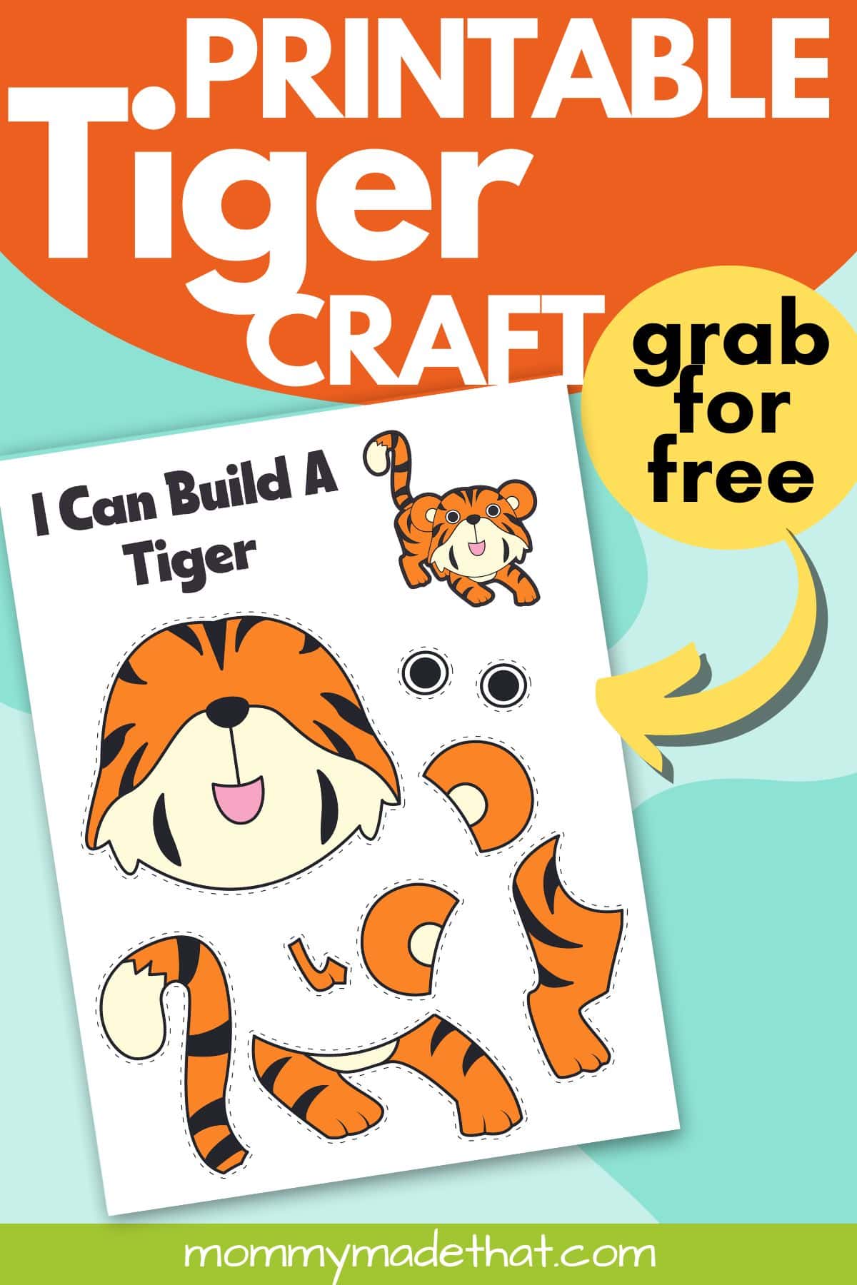 printable tiger craft for kids