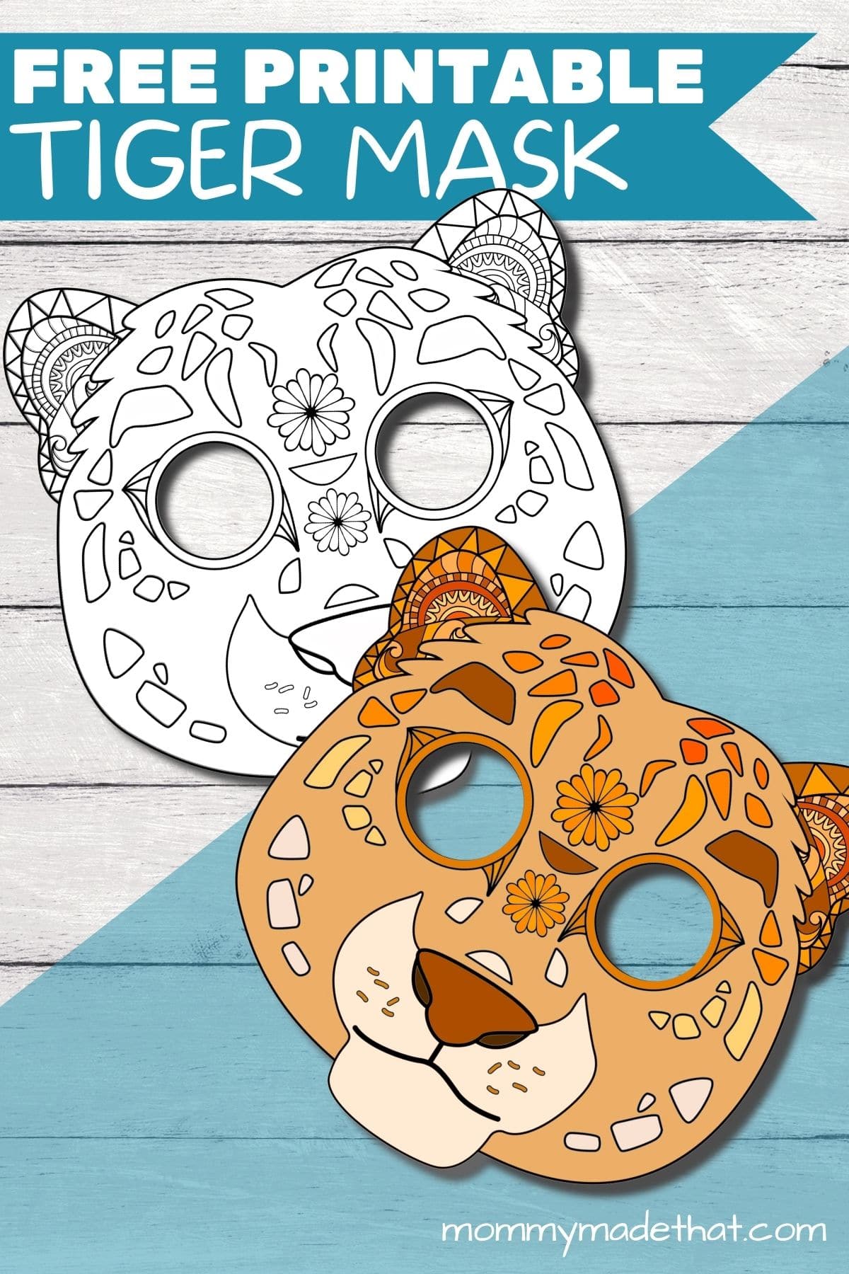 Free Printable Tiger Mask & Super Cute Tiger Face Template