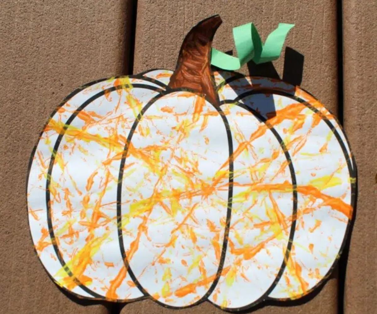 painting pumpkin art for kids