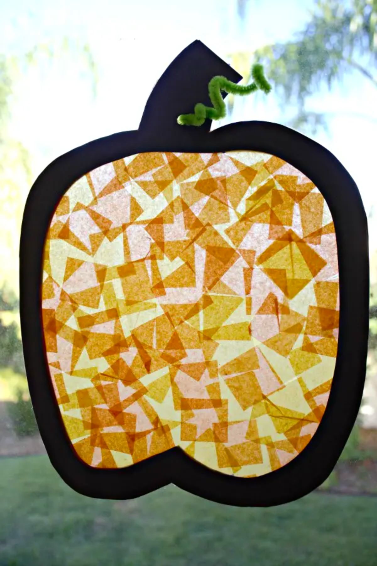 pumpkin sun catcher art