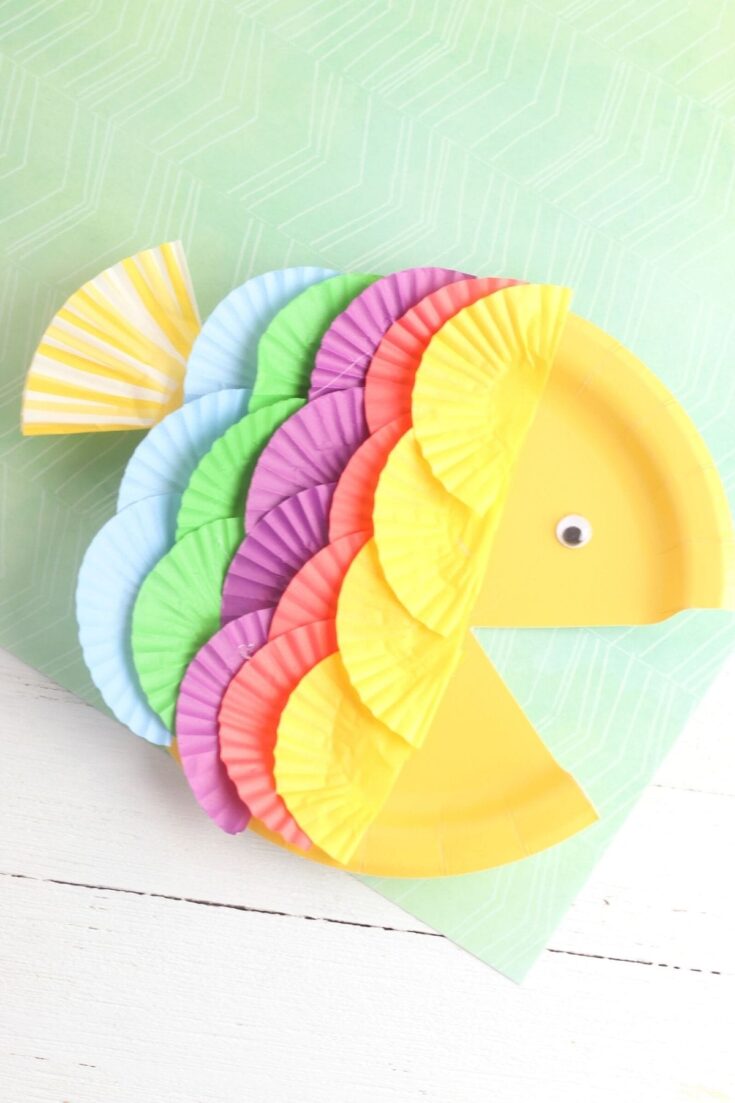 paper plate fish craft