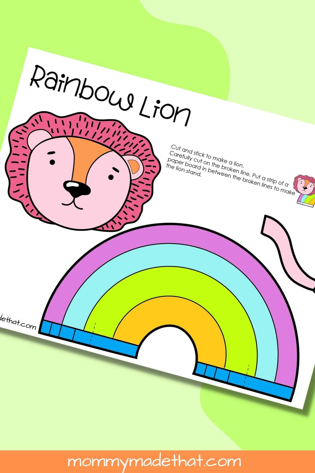 rainbow lion craft