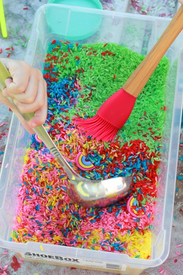 Rainbow Rice Recipe: Perfect for Sensory Bins