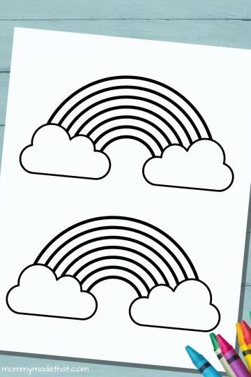 Free Rainbow Template Printables (Lots of Designs!)