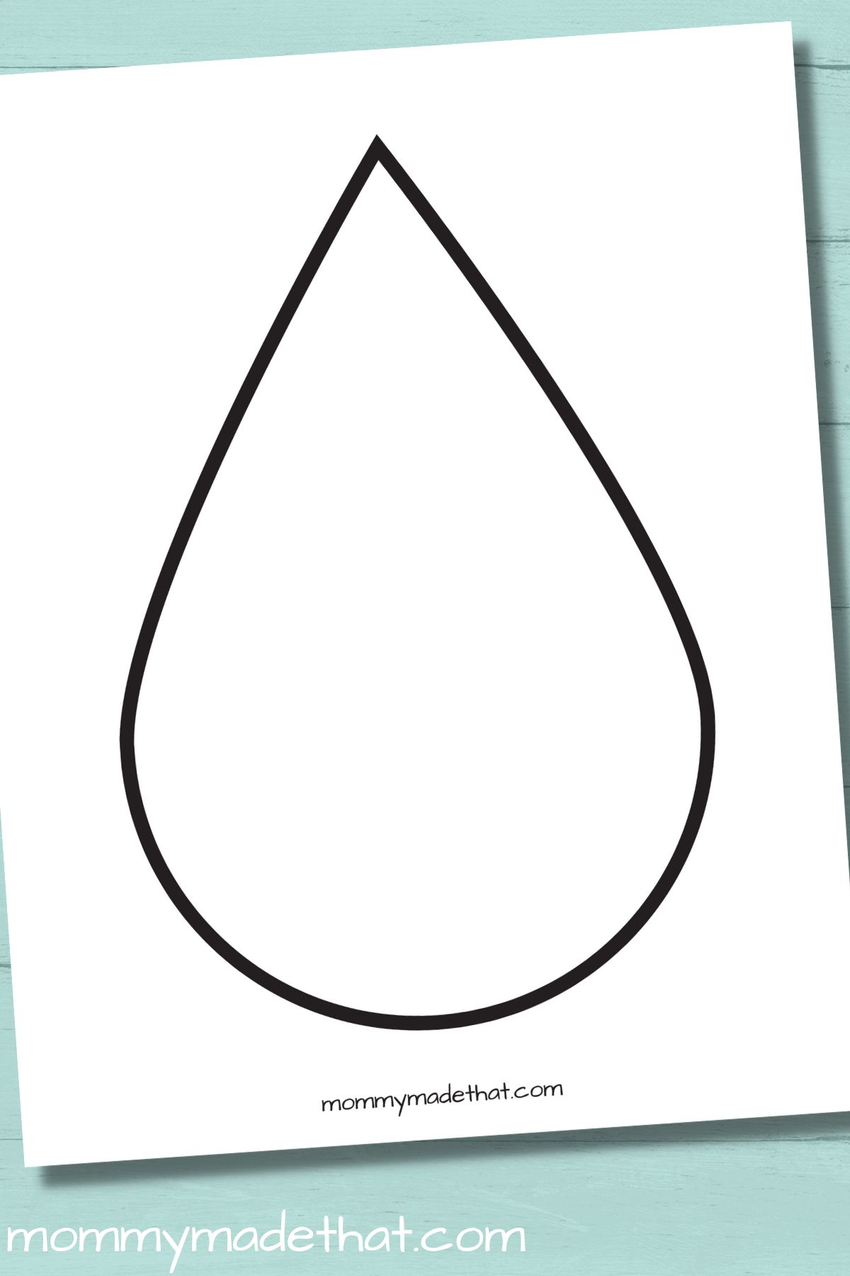 Printable Raindrop Template