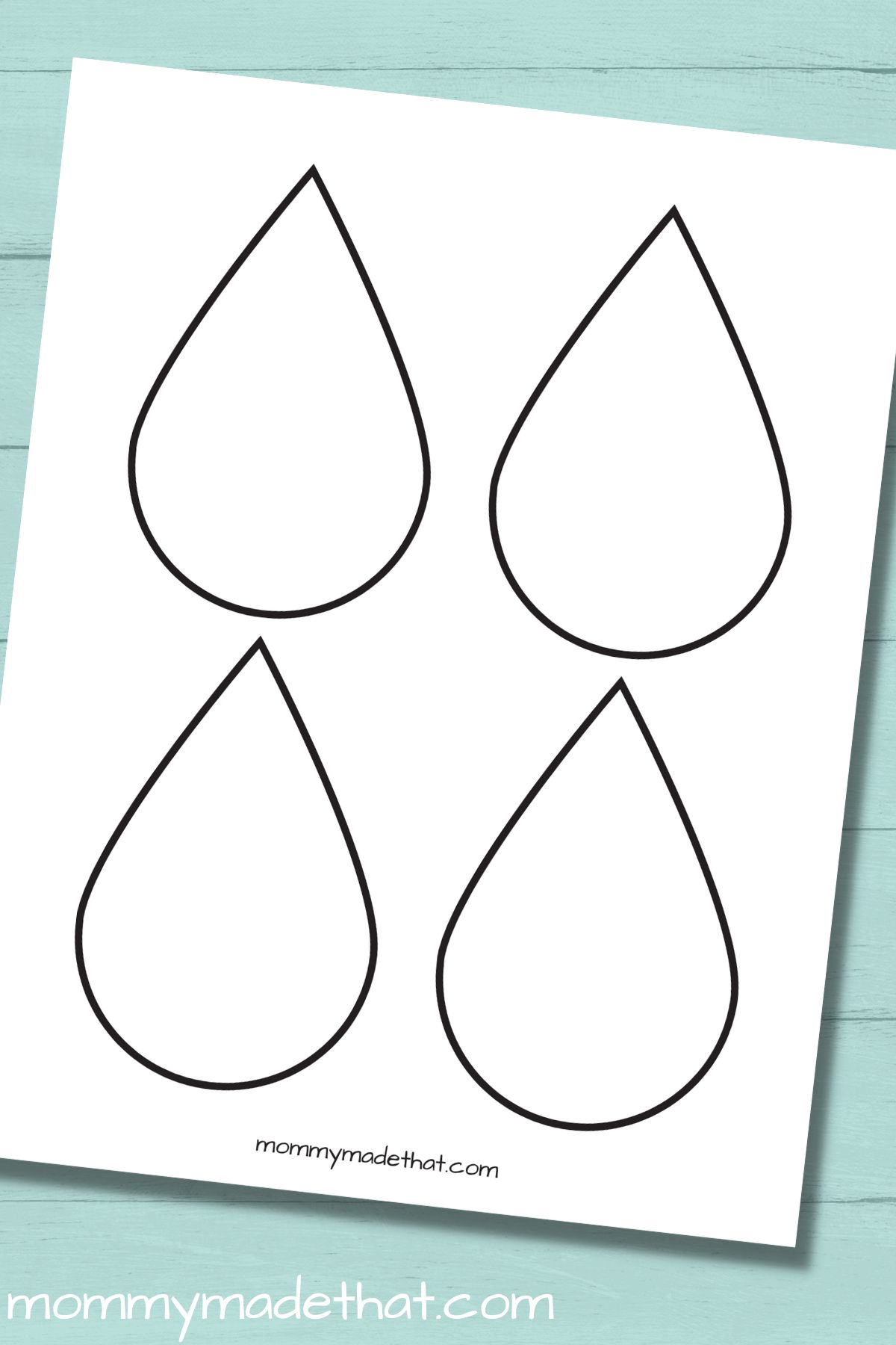 medium raindrop printable