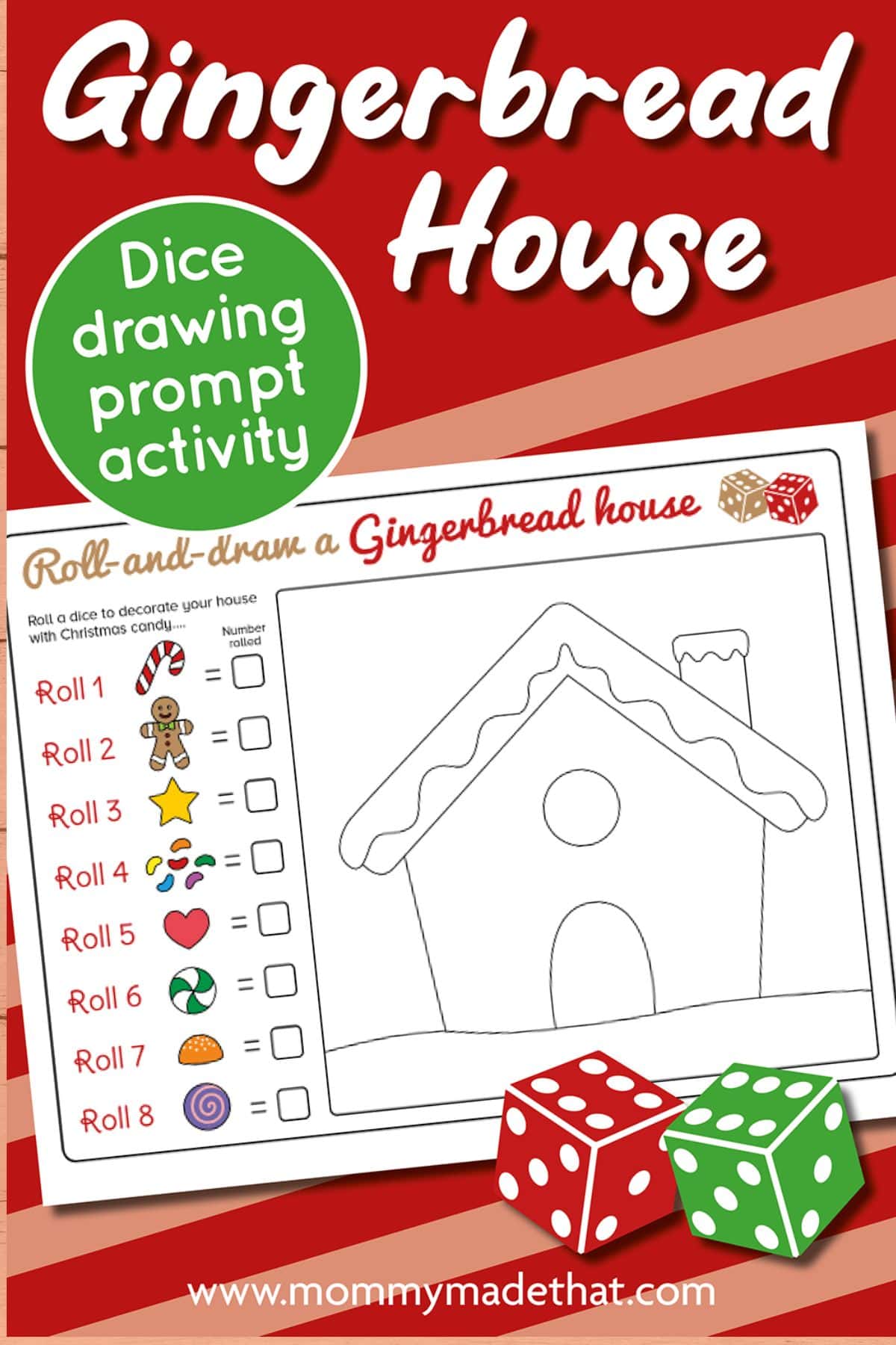 Roll a Gingerbread House Math Game - This Reading Mama