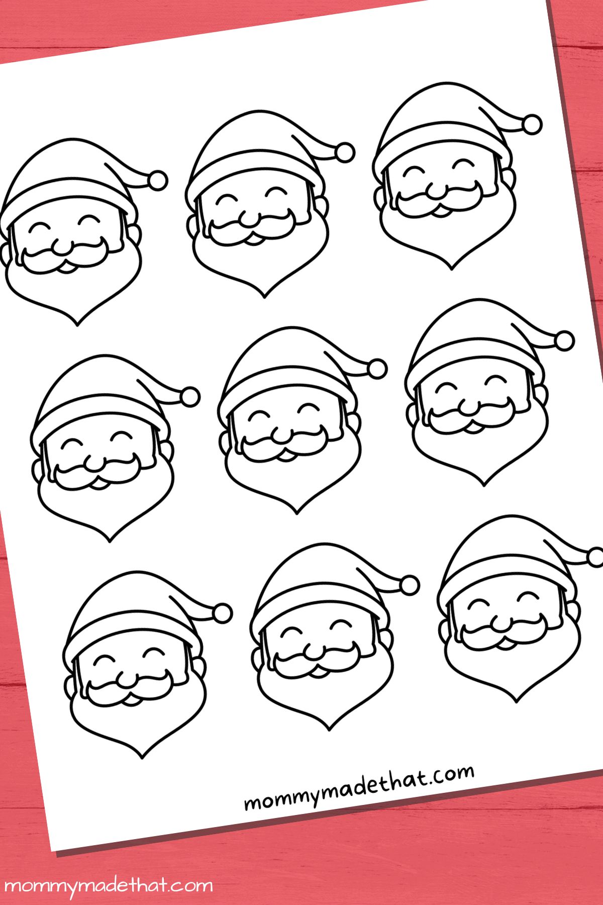Printable Santa Face Printable Santa Face