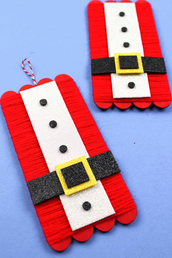 Santa Suit Popsicle Stick Craft