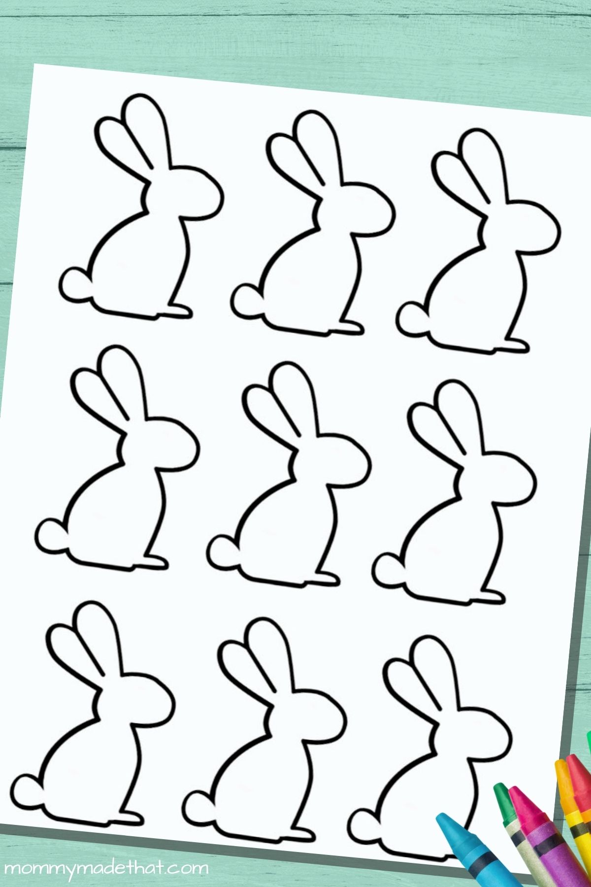 small printable bunny outlines