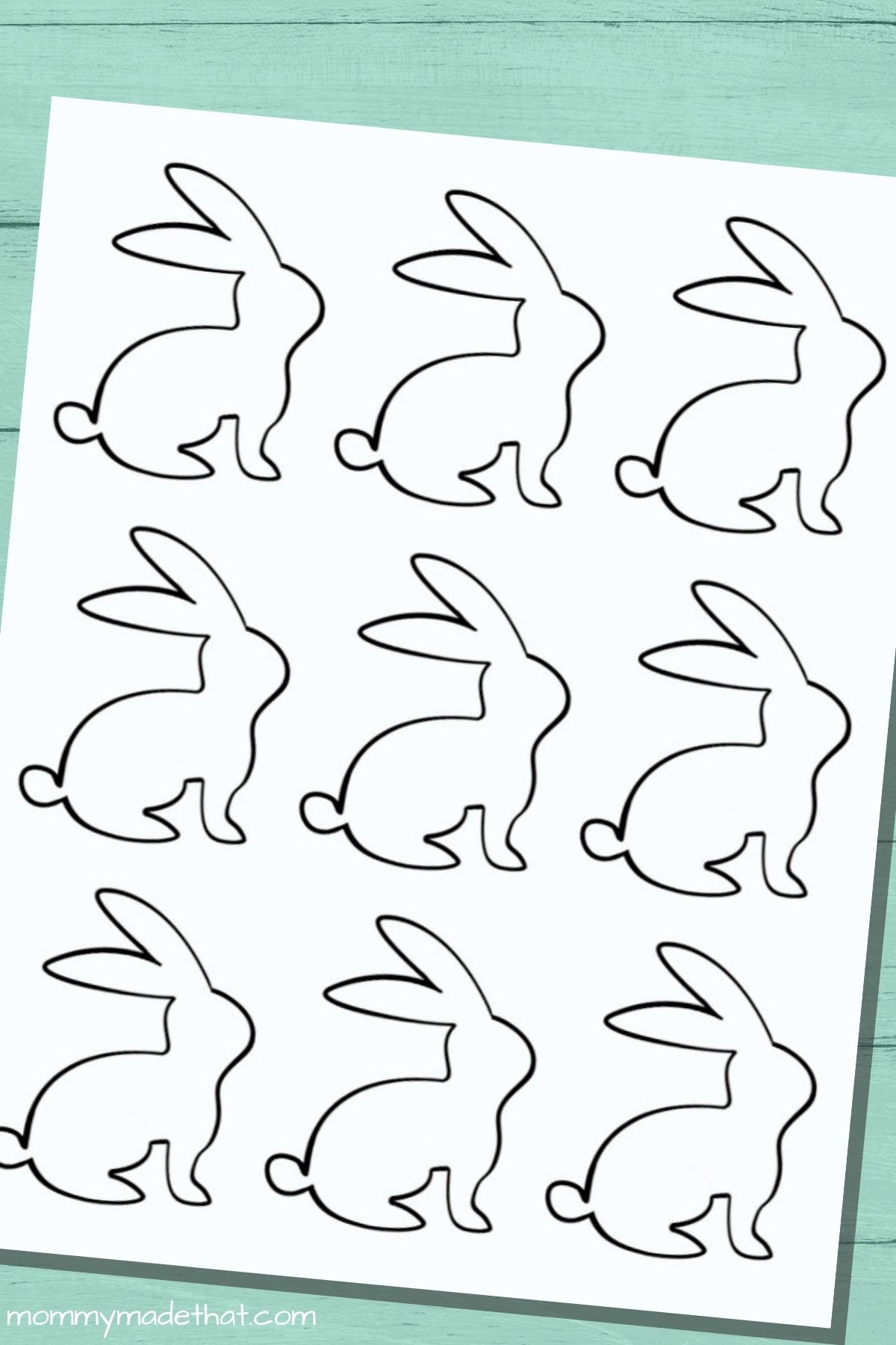 small printable bunny outlines
