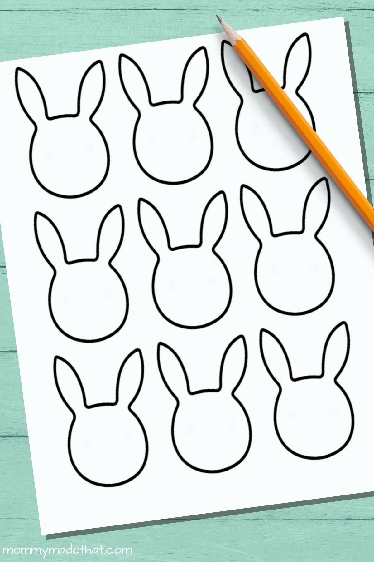 small bunny outline templates