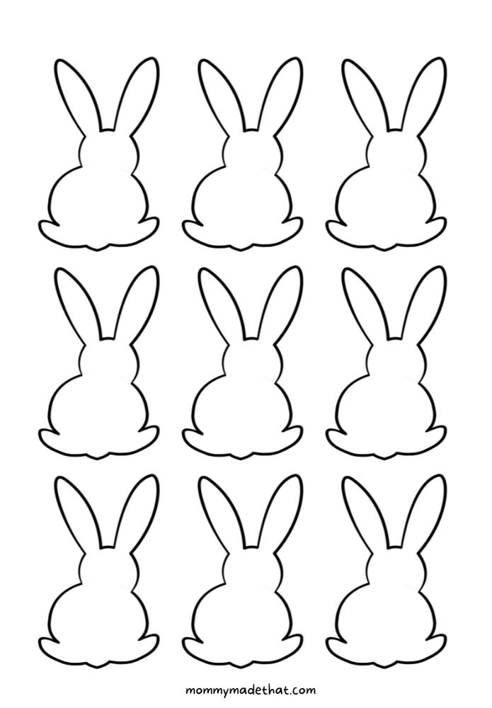 bunny stencil printable