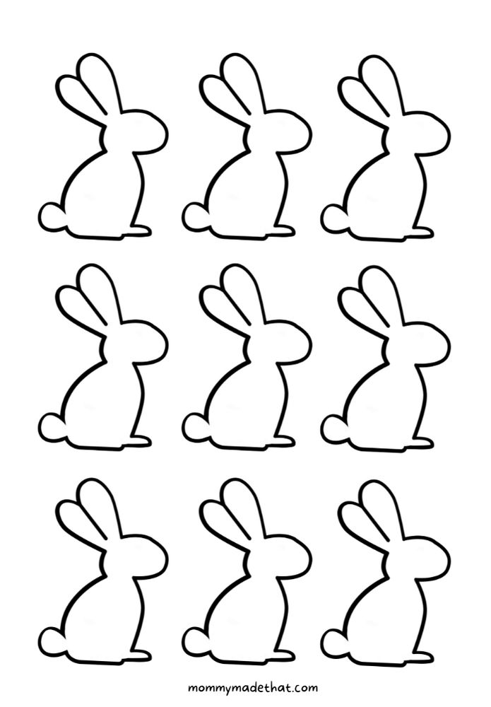 simple bunny outline 