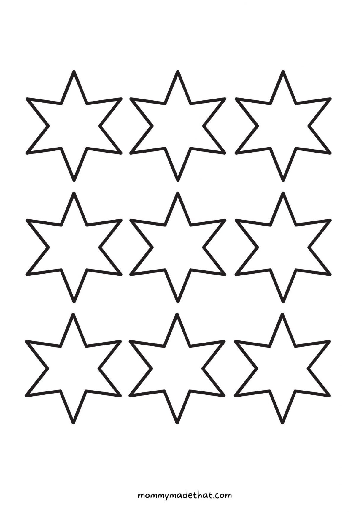 printable star stencils