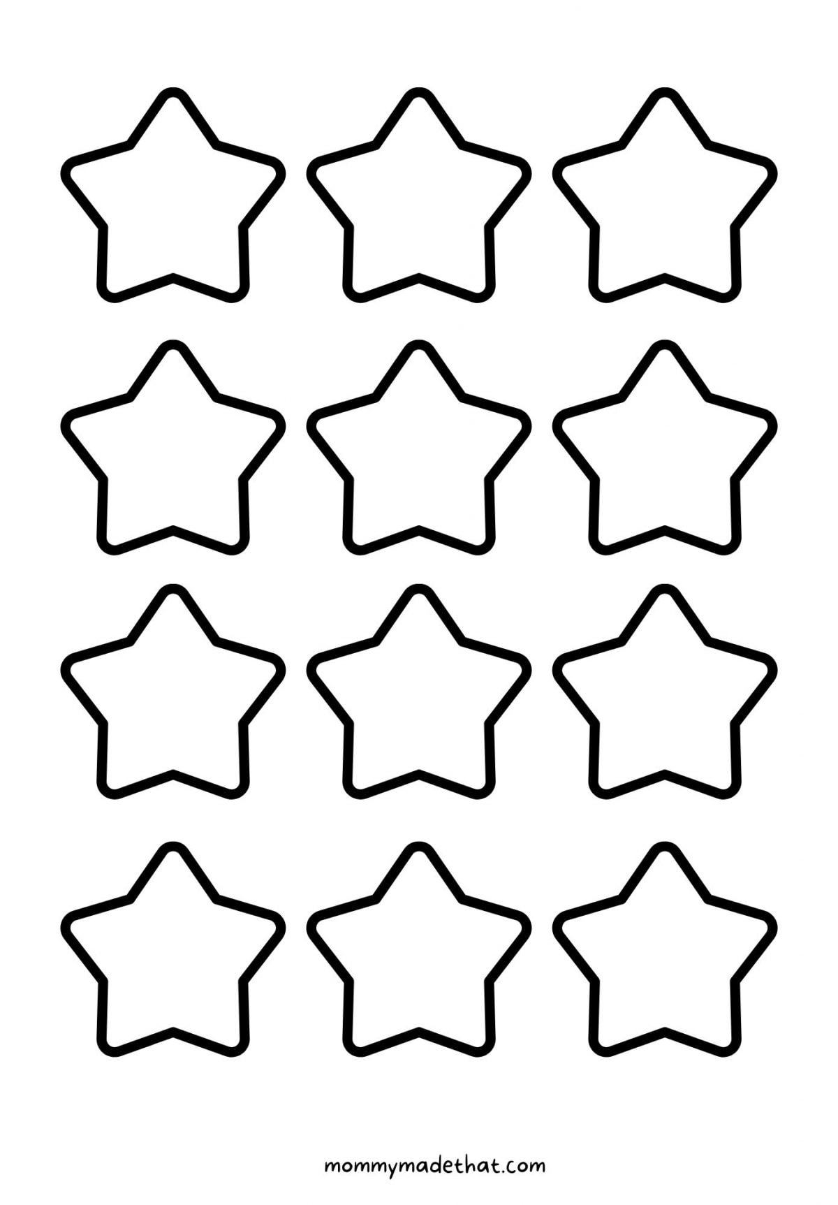 small star template printable