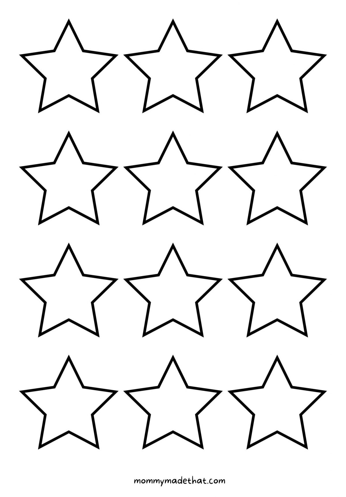 small pointed star cutout