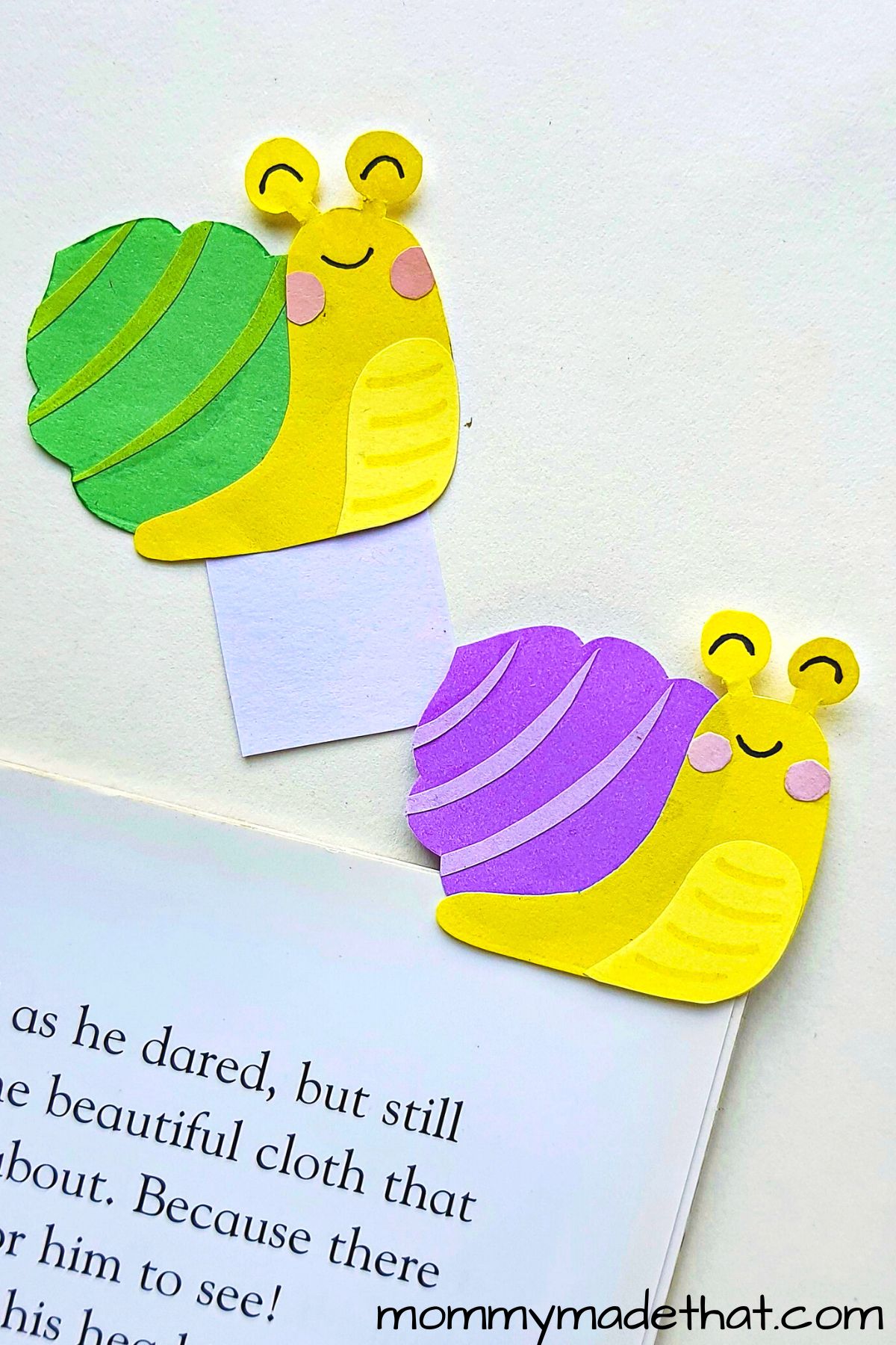 Cute Snail Bookmark Craft (With Free Printable Snail Template!)