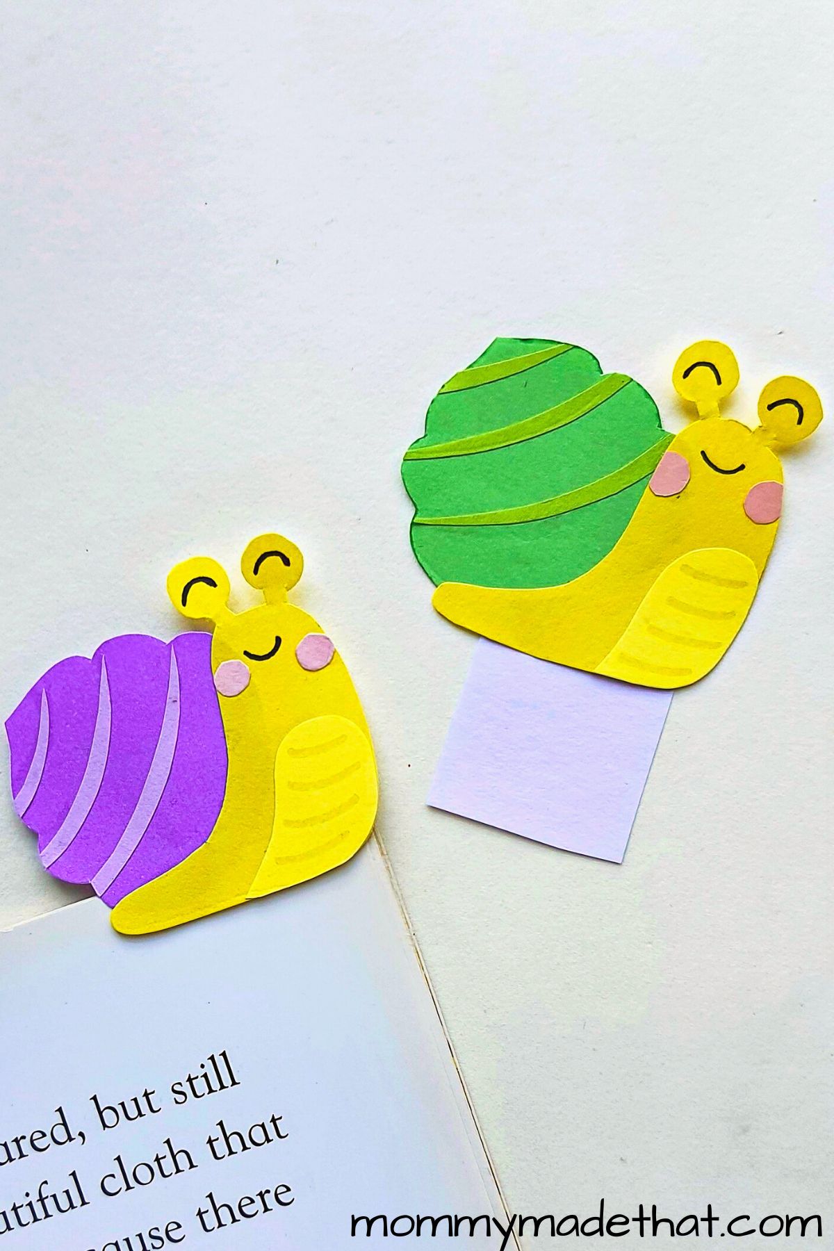 snail bookmark craft