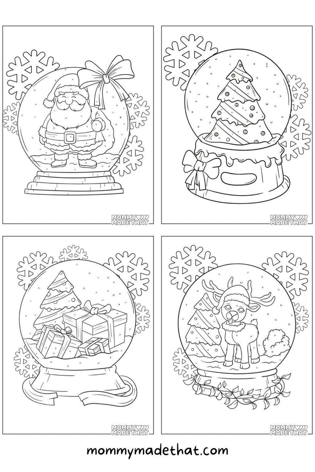 Adorable Free Snow Globe Coloring Pages
