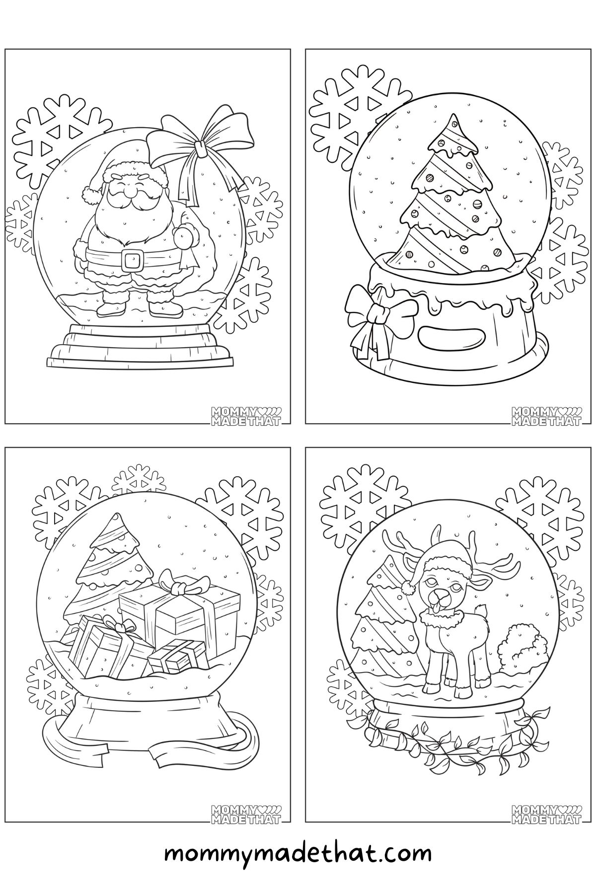 snow globe coloring pages