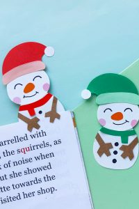 Cute Snowman Bookmarks +Free Printable Template!