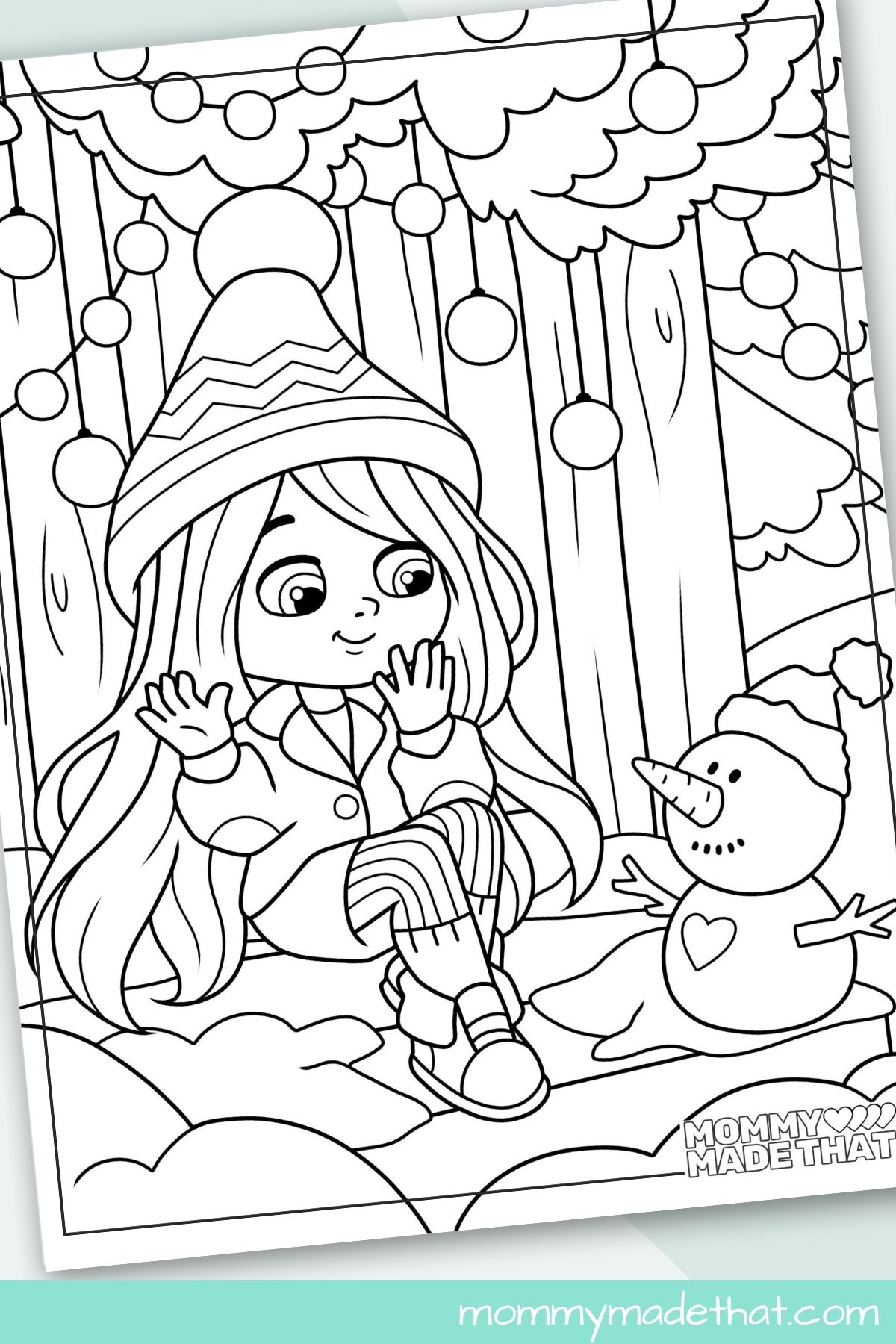 snowman coloring page