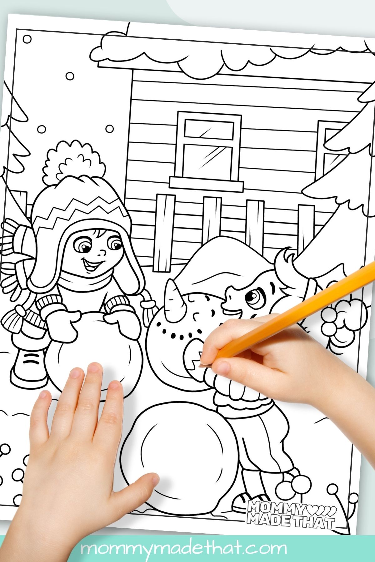 snowman coloring page