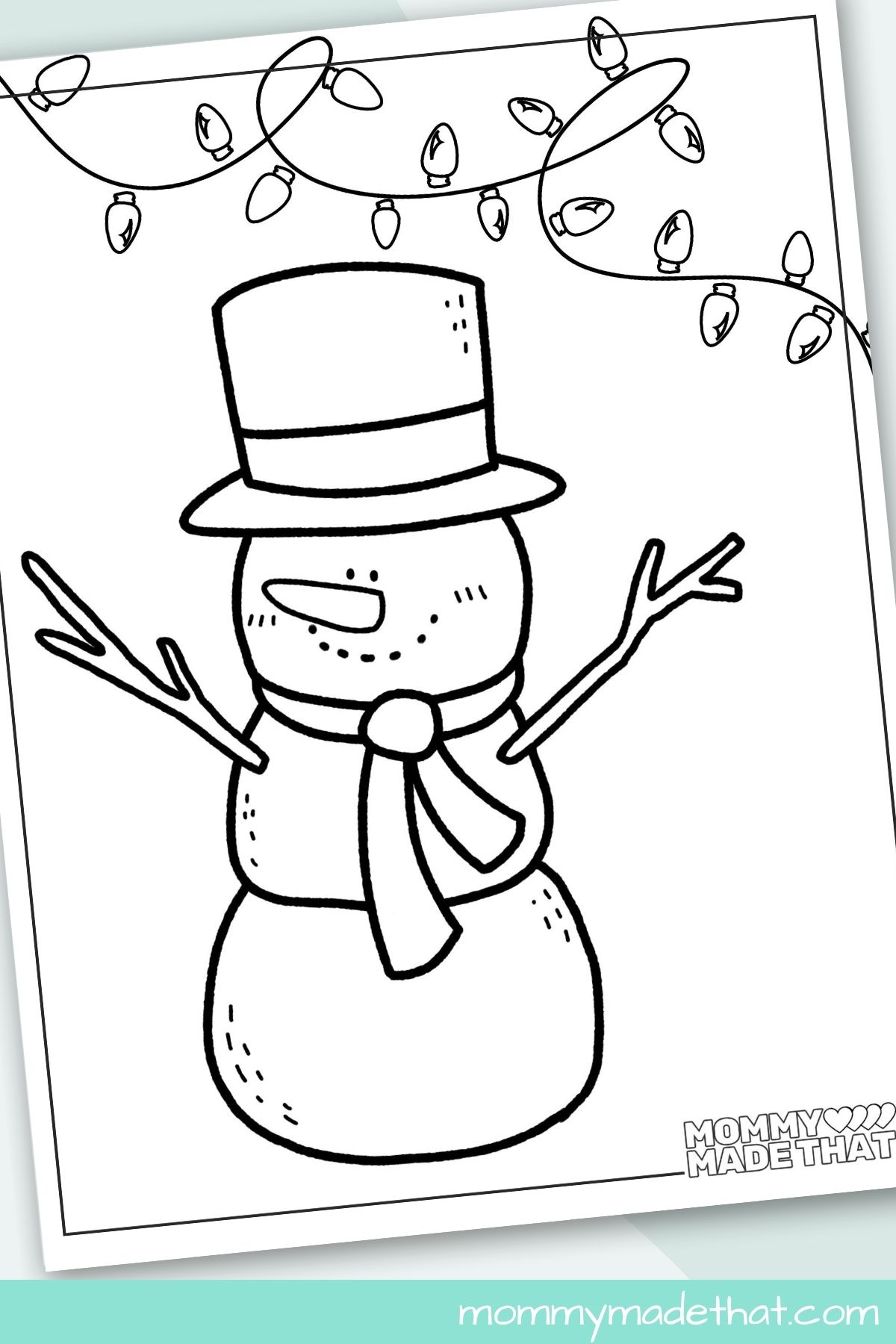 snowman coloring page