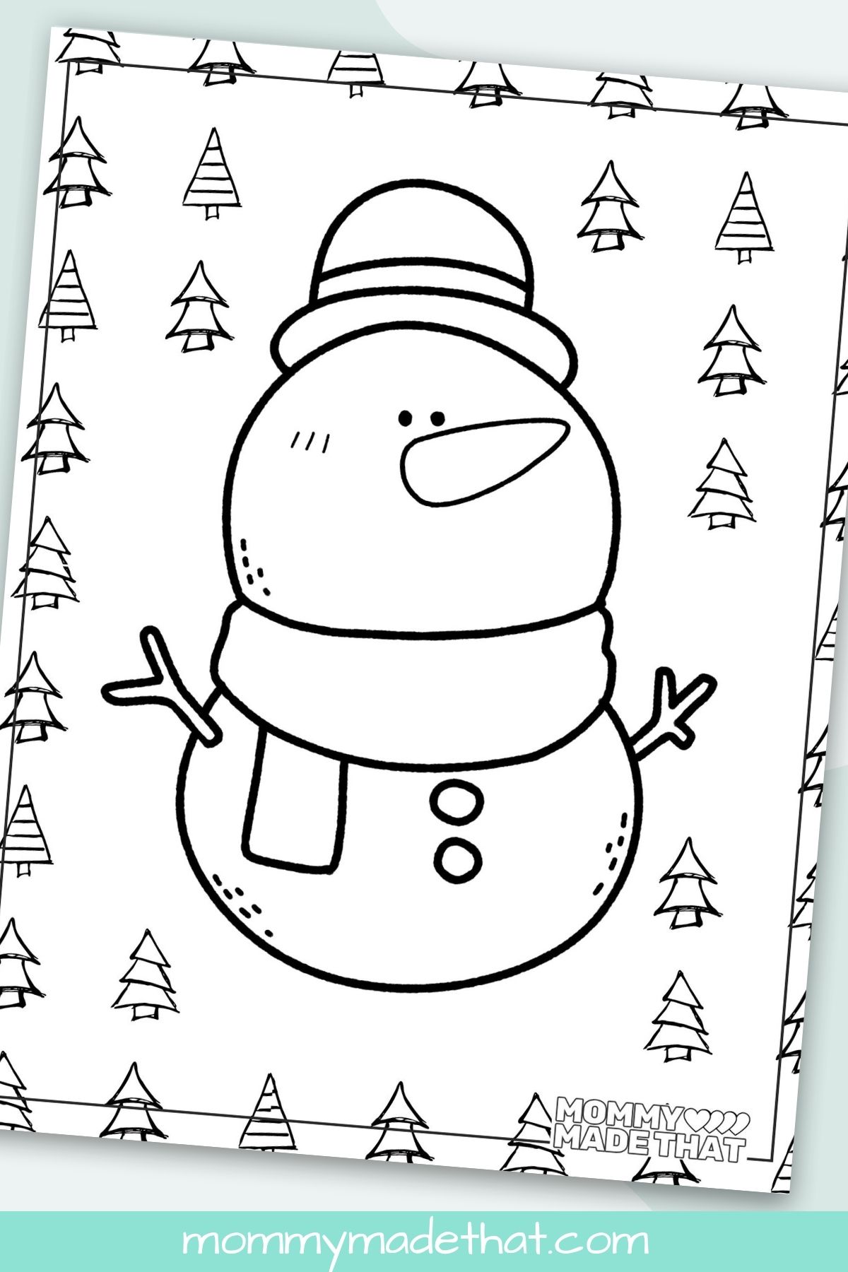 snowman coloring page